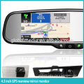 GPS & navigation mirror monitor with Bluetooth handsfree car kit and car backup camera